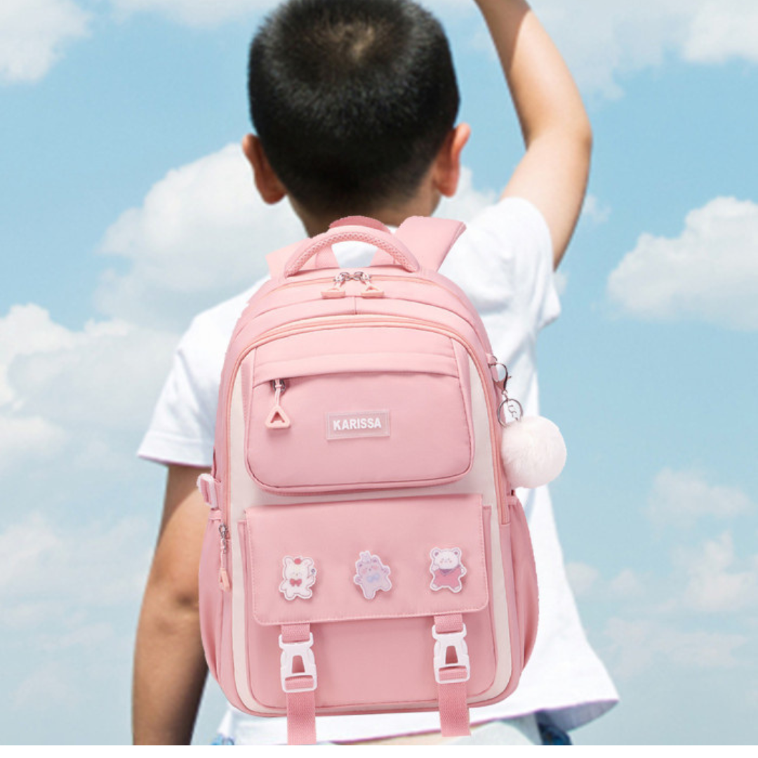 Kids Backpack Children Stylish Waterproof School Bags  (pink, black, blue)