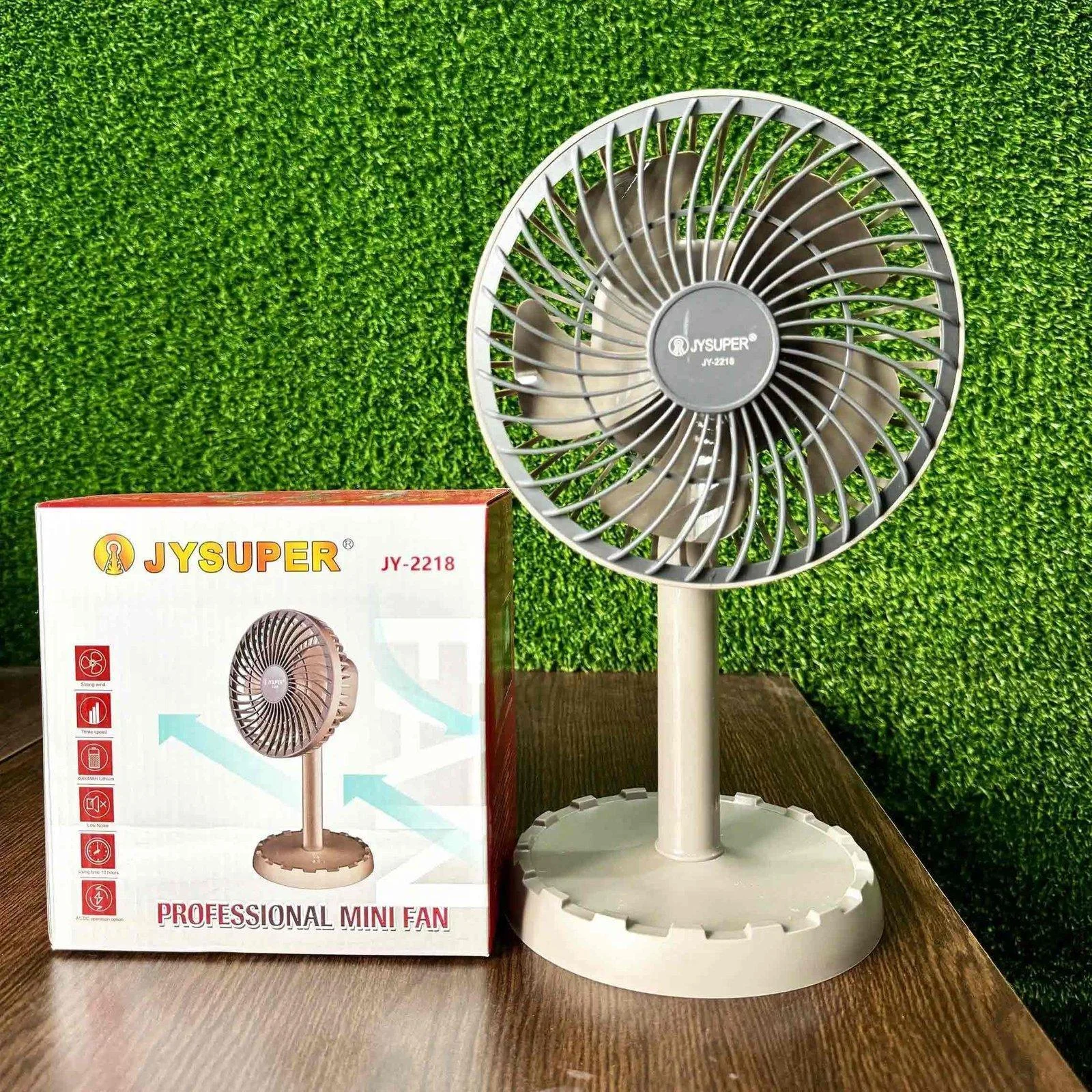 JY Super JY-2218 Rechargeable Fan - 4000mah big Battery